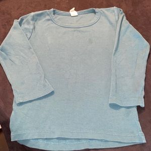 Kate Quinn teal blue long sleeve pullover top little girls